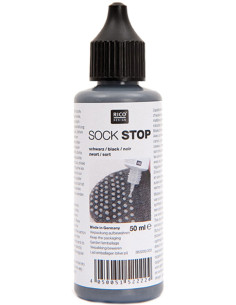 Frasco de látex antiderrapante para meias - Preto