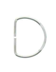 Anel em D 40 mm - Prata