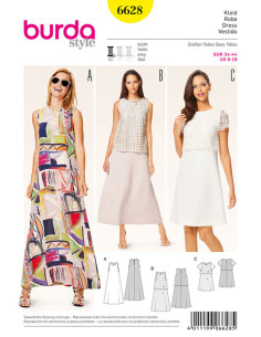 Molde de vestido - Burda 6628
