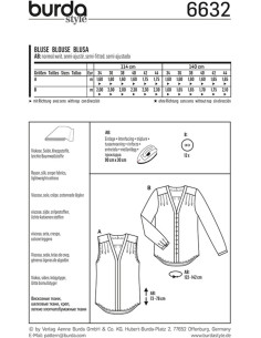 Molde de blusa - Burda 6632 2