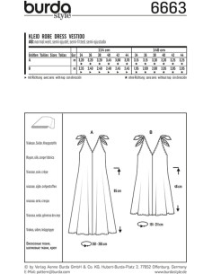 Molde de vestido - Burda 6663 2