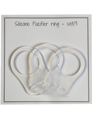 Anéis de silicone com clipe para prender chupeta