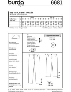 Molde de calça - Burda 6681 2