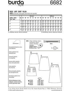 Molde de saia - Burda 6682 2
