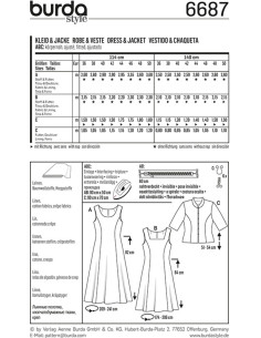 Molde de vestido e casaco - Burda 6687 2