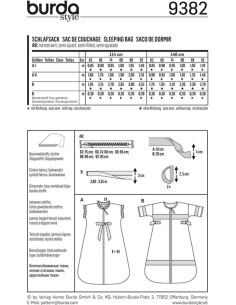 Molde de saco de dormir - Burda 9382 2