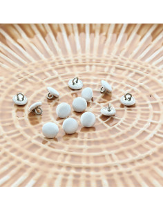 Botão de cetim com cauda para casamento - Branco 2