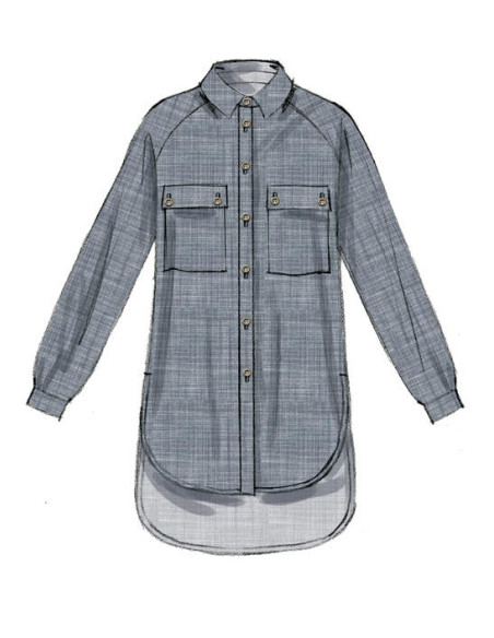 Molde de camisas, túnicas e cinto - McCall's 7472