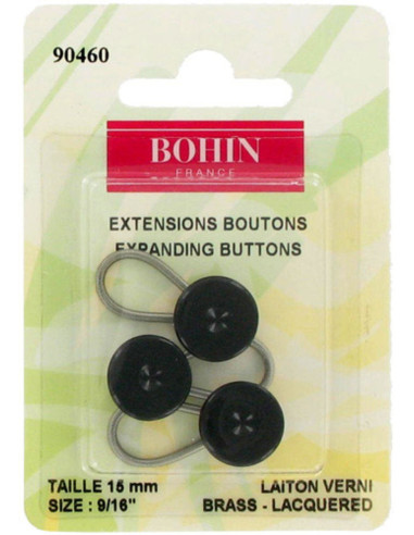Conjunto de 3 botões de extensão - Preto