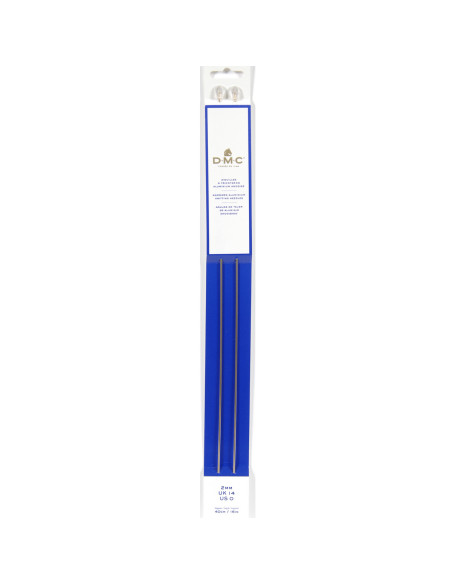 Agulhas de tricô DMC 40 cm - Metal dourado rosa