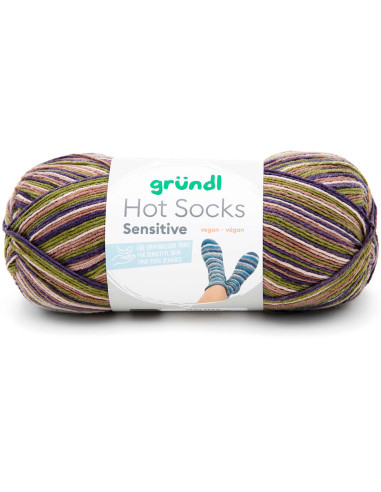 Lã para meias Hot Socks Sensitive Gründl