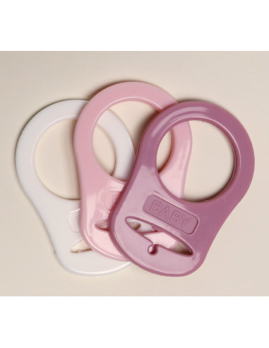 Anéis de silicone com clipe para prender chupeta