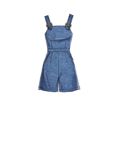 Molde de vestidos, cinto, macacão curto e macacão - McCall's 7626