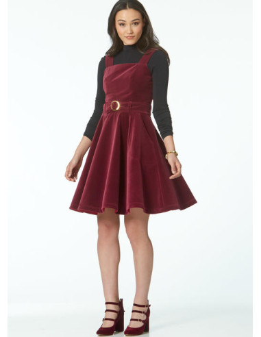 Molde de vestidos, cinto, macacão curto e macacão - McCall's 7626