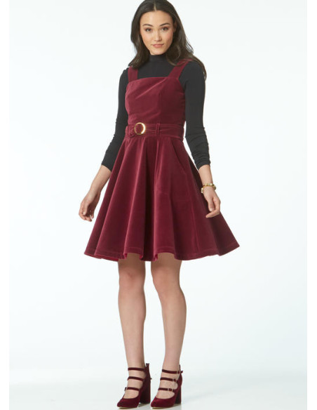 Molde de vestidos, cinto, macacão curto e macacão - McCall's 7626