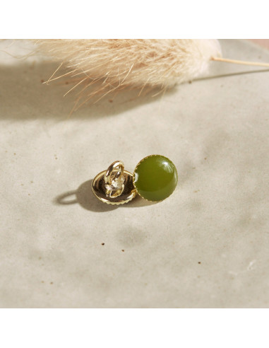 Botão Gem - Folha de Matcha