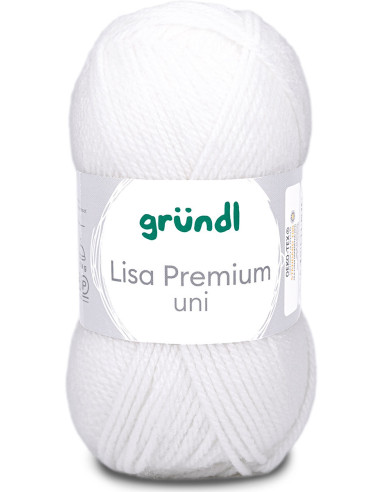 Fil à tricoter Lisa Premium uni Gründl