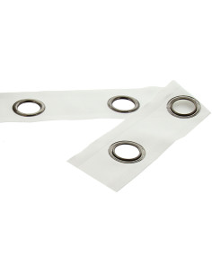 Faixa com ilhós cor de canhão - Branco