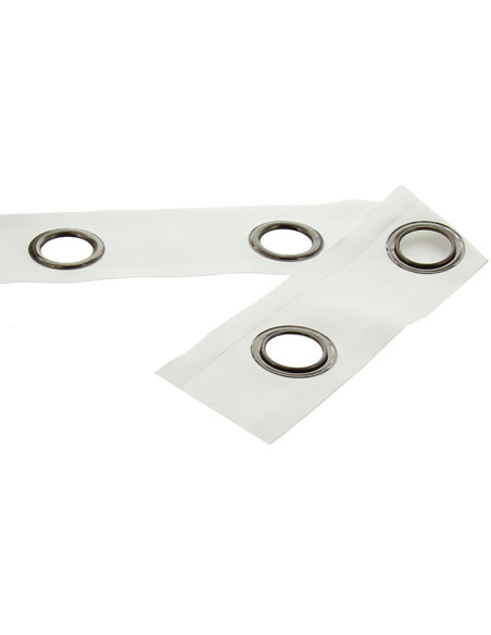 Faixa com ilhós cor de canhão - Branco
