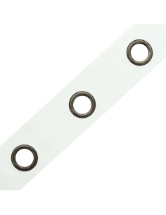 Faixa com ilhós cor de canhão - Branco 2