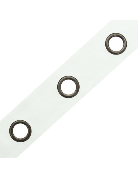 Faixa com ilhós cor de canhão - Branco