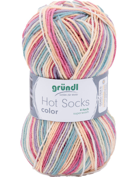 Lã para meias Hot Socks color Gründl