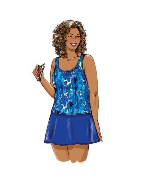 Padrão de pareô, top, vestido, fato de banho, saia - Butterick 5795