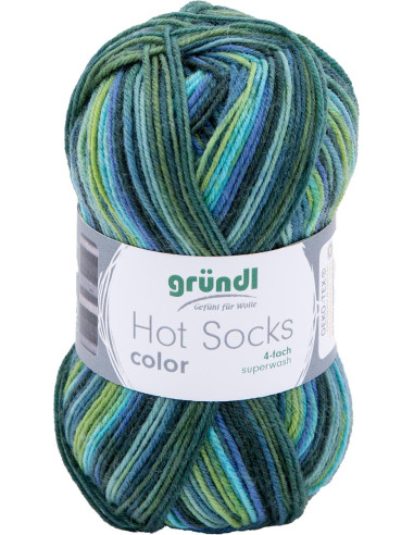 Lã para meias Hot Socks color Gründl