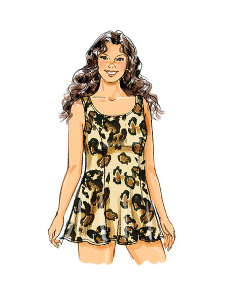 Padrão de pareô, top, vestido, fato de banho, saia - Butterick 5795