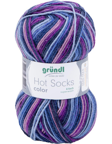 Lã para meias Hot Socks color Gründl
