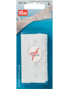 Extensor de sutiã - 75 mm - 4 colchetes - Branco