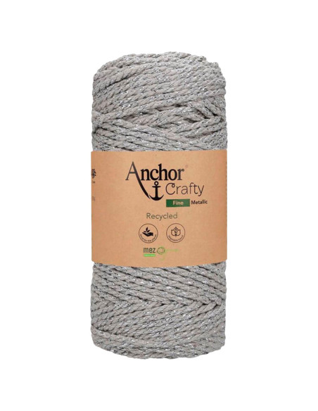 Algodão macramé reciclado Crafty Fine Metálico Anchor