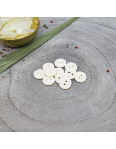 Botão Classic Shine - Off-White