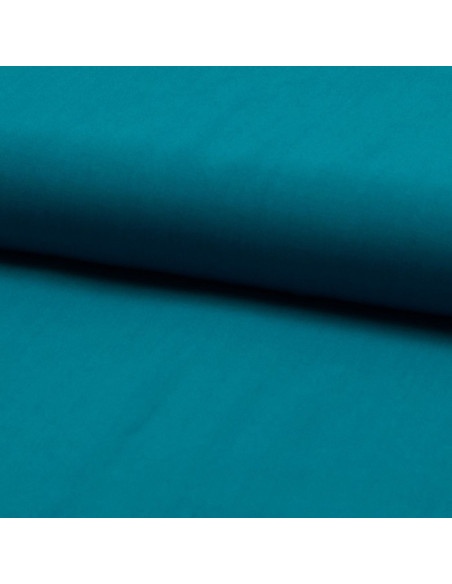 Tecido popeline de viscose - Azul petróleo claro