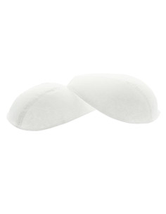 Par de ombreiras de moda cobertas de branco