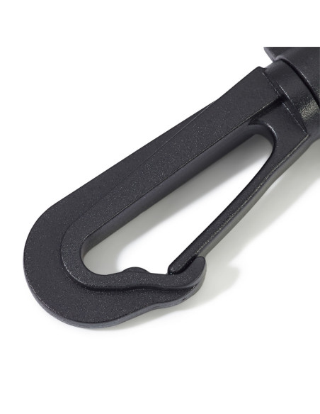 Conjunto de mosquetões de plástico 30 mm preto