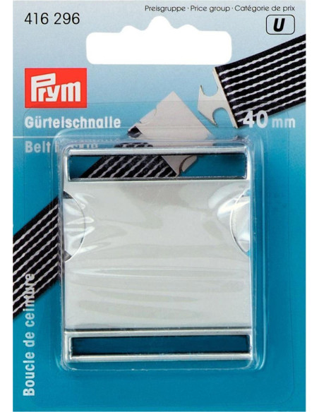 Fivela de cinto de metal 40 mm - Prata