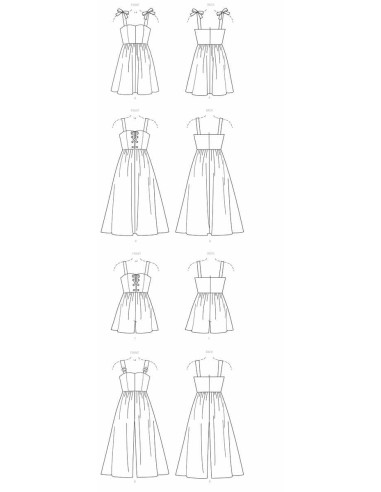 Molde de vestidos, macacão curto e macacão - McCall's 7778