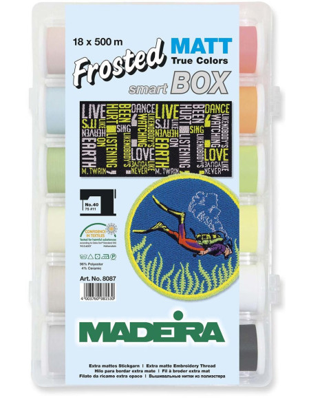 Caixa de fios de bordar SmartBox Frosted Matt Madeira