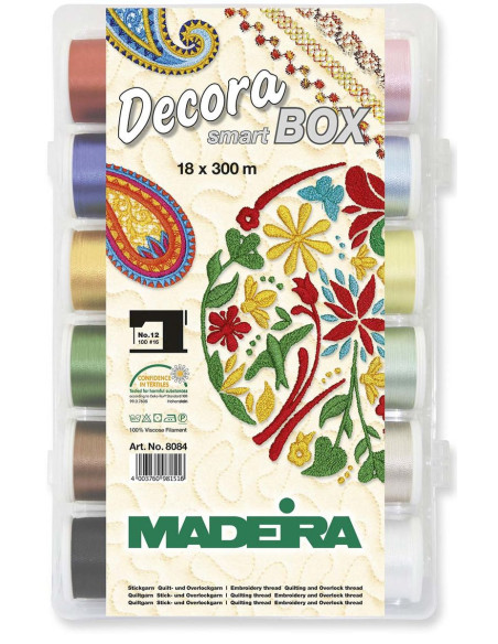 Mala de fios para bordar SmartBox Decora n.º 12 Madeira