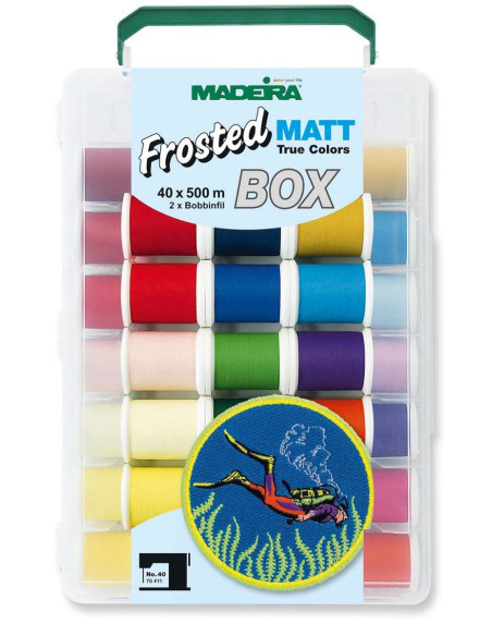 Mala de fios para bordar Deluxe Frosted Matt Madeira
