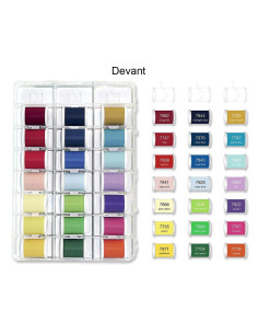 Mala de fios para bordar Deluxe Frosted Matt Madeira 2