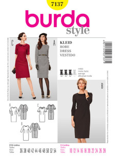 Molde de vestido - Burda 7137