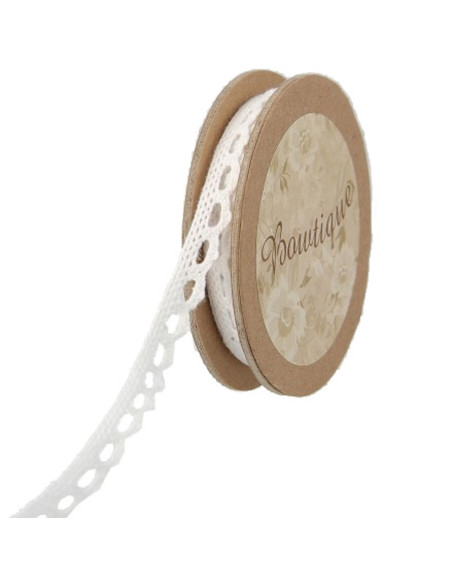 Renda branca - 8 mm x 5 metros