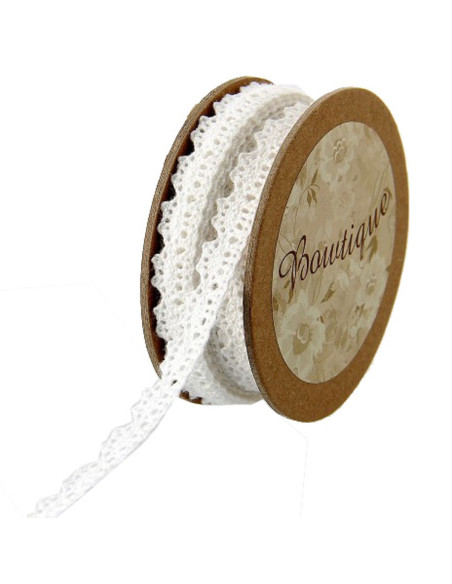 Renda branca - 10 mm x 5 metros