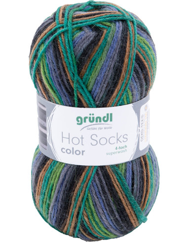 Lã para meias Hot Socks color Gründl