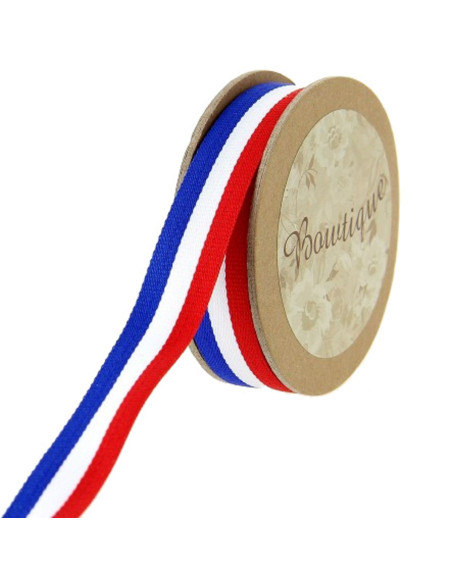 Fita de gorgorão tricolor - 15 mm x 5 m