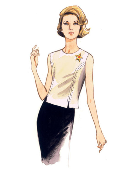 Padrão de top - Vogue 9187