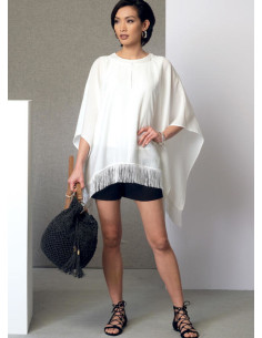 Padrão de poncho, blusa, shorts e calças - Vogue 9191 2