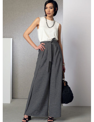 Padrão de poncho, blusa, shorts e calças - Vogue 9191